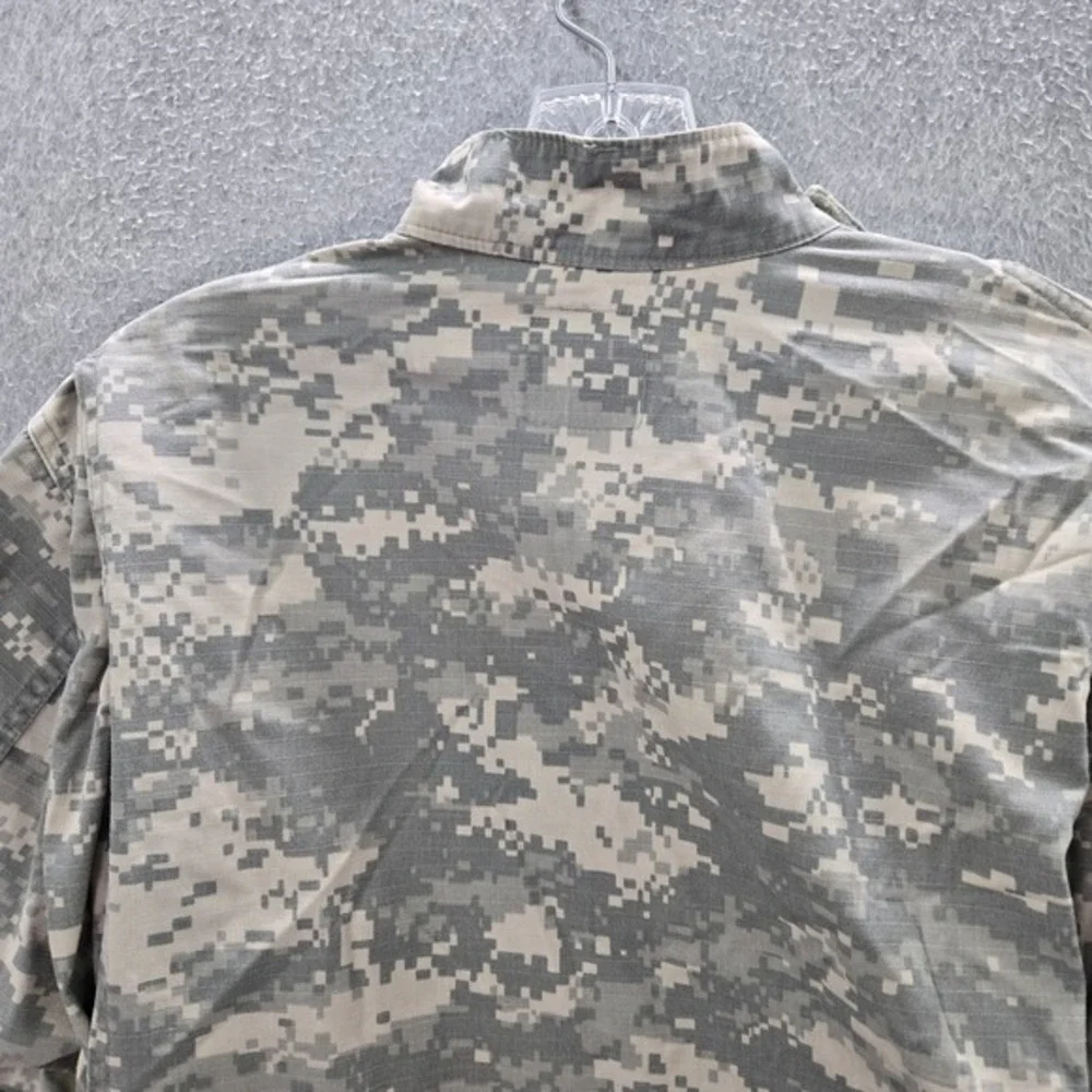 US Army Men Jacket Small Green‎ Digital Camo Combat Coat Military Riptstop